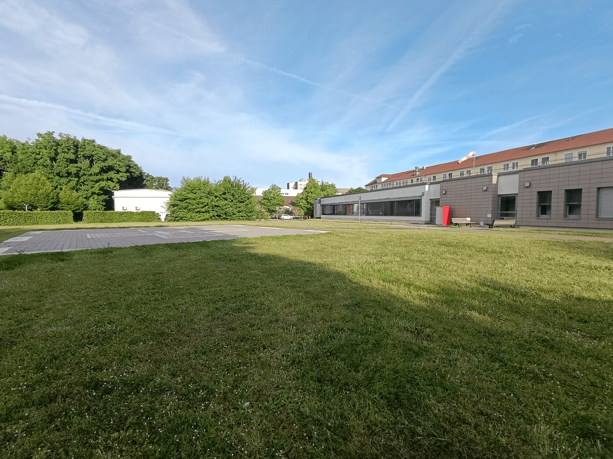 Hubschrauberlandeplatz auf dem Gelände des Krankenhauses Saarlouis